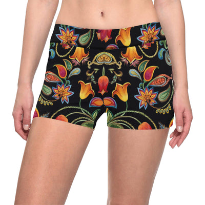 Tulip Boho Pattern Print Design TP09 Yoga Shorts