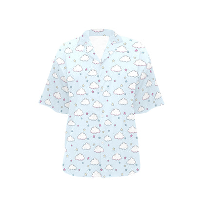 Cloud Pattern Print Design 01 Women's Hawaiian Shirt