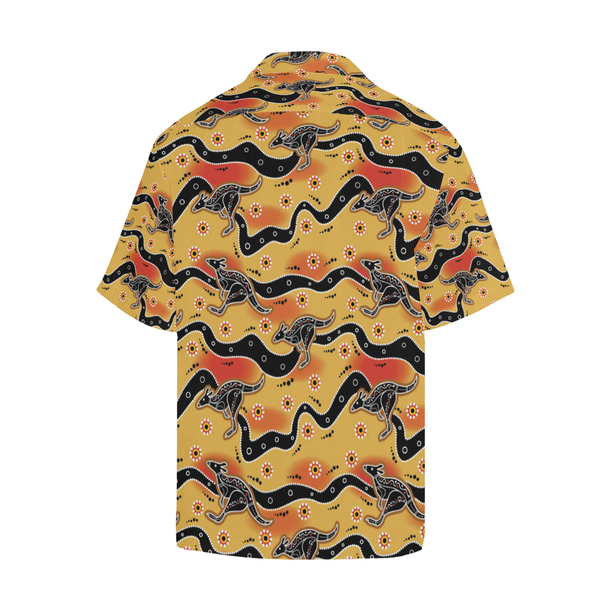 Kangaroos Aboriginal  Pattern Print Design 06 Men's Hawaiian Shirt