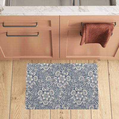 Elegant Floral Print Pattern Kitchen Mat