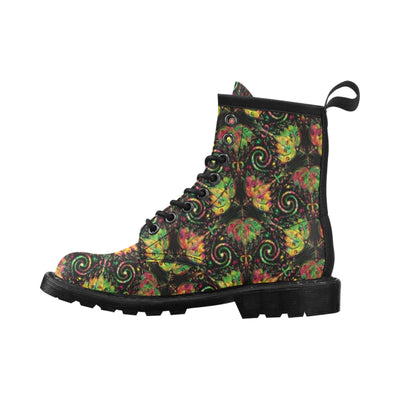 lotus Boho Pattern Print Design LO09 Women's Boots