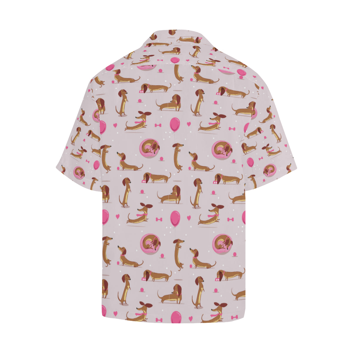 Dachshund Pattern Print Design 10 Men's Hawaiian Shirt