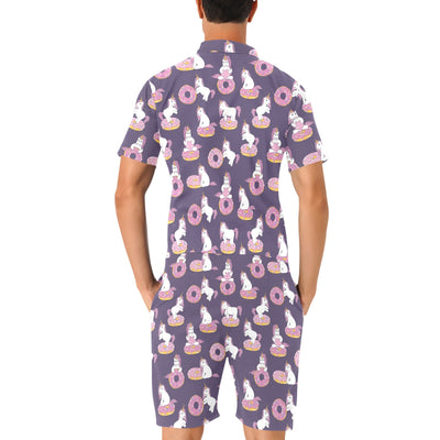 Donut Unicorn Pattern Print Design DN011 Men's Romper