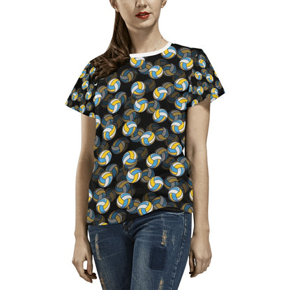 Volleyball Print Design LKS302 Women's  T-shirt