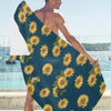 Sunflower Print Design LKS305 Beach Towel 32" x 71"