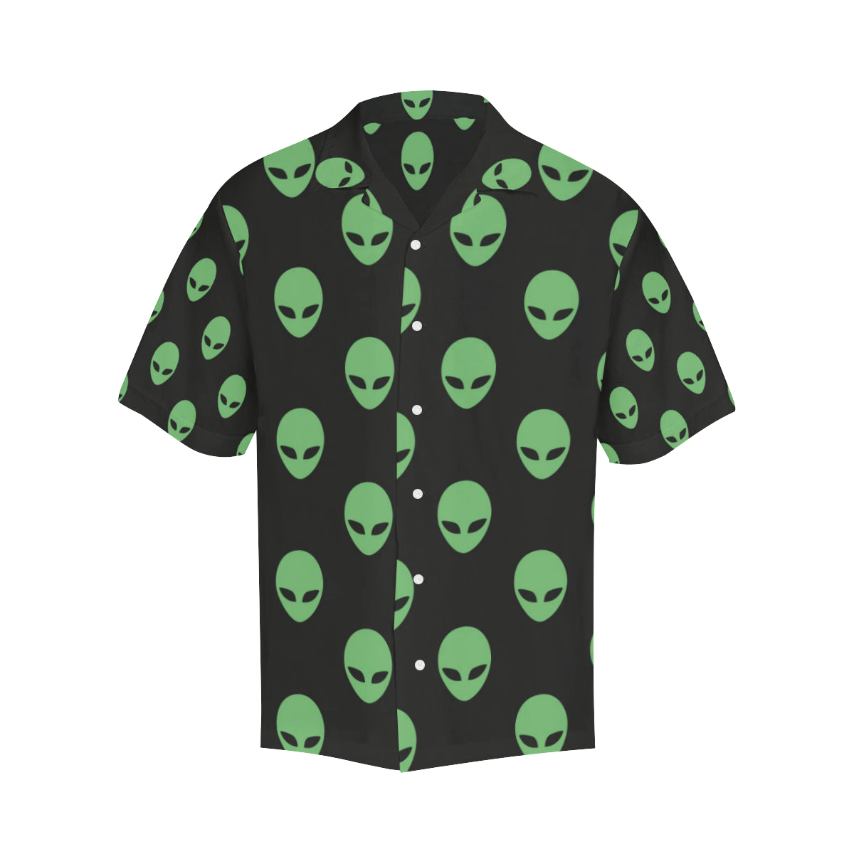 Alien Green Neon Pattern Print Design 01 Men's Hawaiian Shirt