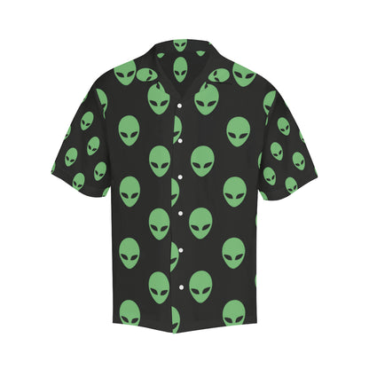 Alien Green Neon Pattern Print Design 01 Men's Hawaiian Shirt