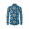 Anchor Pattern Print Design 02 Men's Long Sleeve Shirt