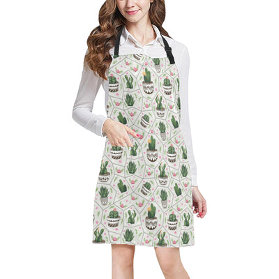 Cactus Pattern Print Design 04 Apron with Pocket