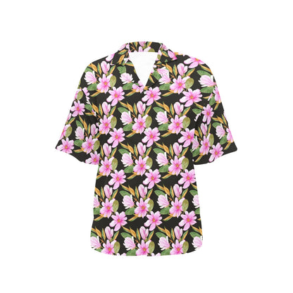 Magnolia Pattern Print Design MAG08 Women's Hawaiian Shirt