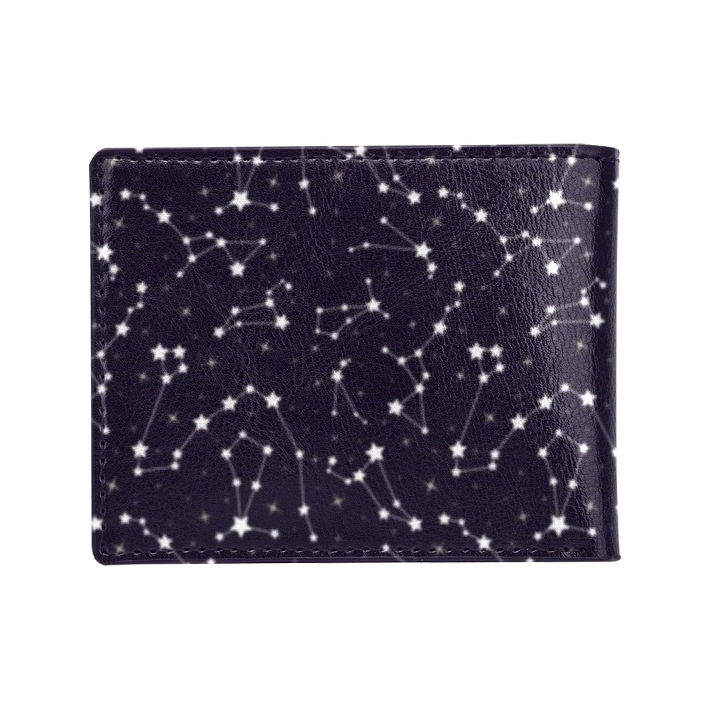Zodiac Star Pattern Design Print Men's ID Card Wallet