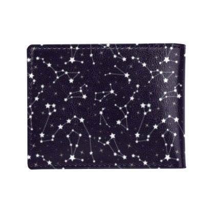 Zodiac Star Pattern Design Print Men's ID Card Wallet