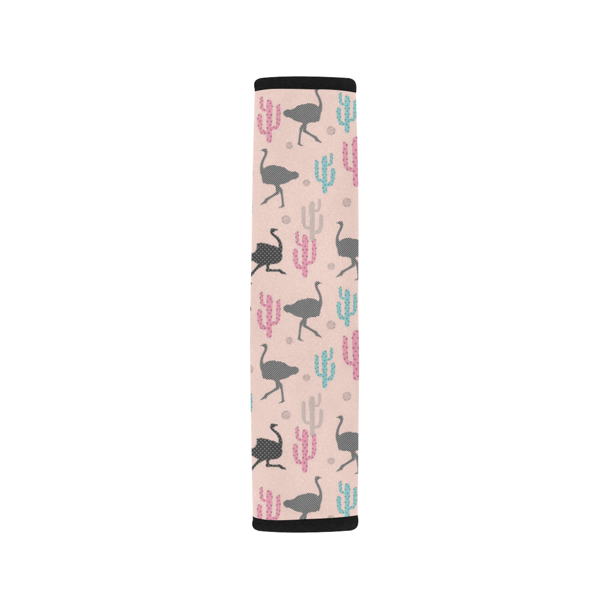 Ostrich Pattern Print Design 03 Car Seat Belt Cover