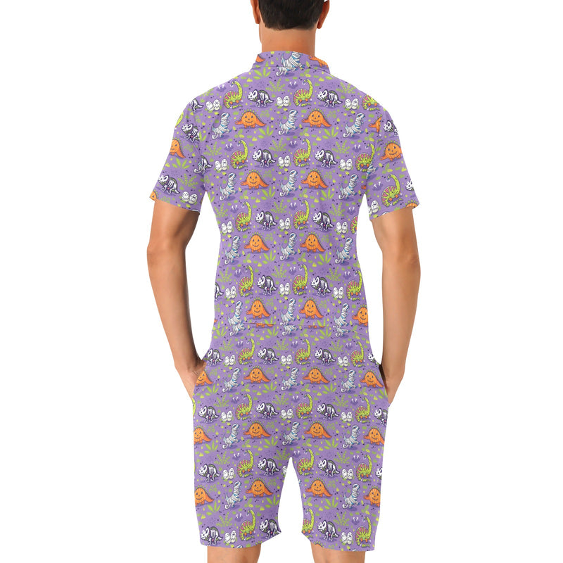 Zombie Dinosaur Print Design LKS302 Men's Romper