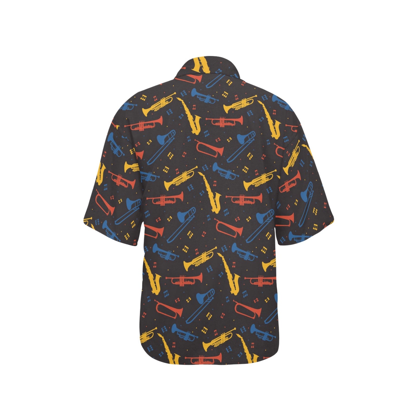 Saxophone Print Design LKS407 Women's Hawaiian Shirt