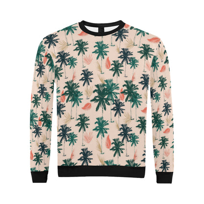 Palm Tree Pattern Print Design PT014 Men Long Sleeve Sweatshirt