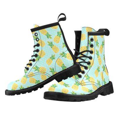 Pineapple Pattern Print Design PP01 Women's Boots