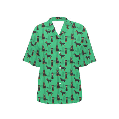 Beauceron Pattern Print Design 01 Women's Hawaiian Shirt