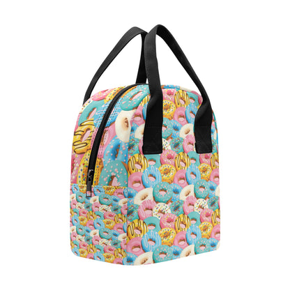 Donut Pattern Print Design DN01 Insulated Lunch Bag