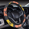 Hibiscus Pattern Print Design HB024 Steering Wheel Cover with Elastic Edge