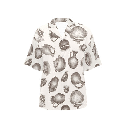 Pottery Pattern Print Design A01 Women's Hawaiian Shirt
