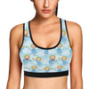 Angel Musician Pattern Print Design 09 Sports Bra