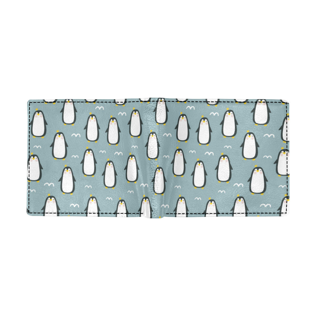 Penguin Pattern Print Design A02 Men's ID Card Wallet