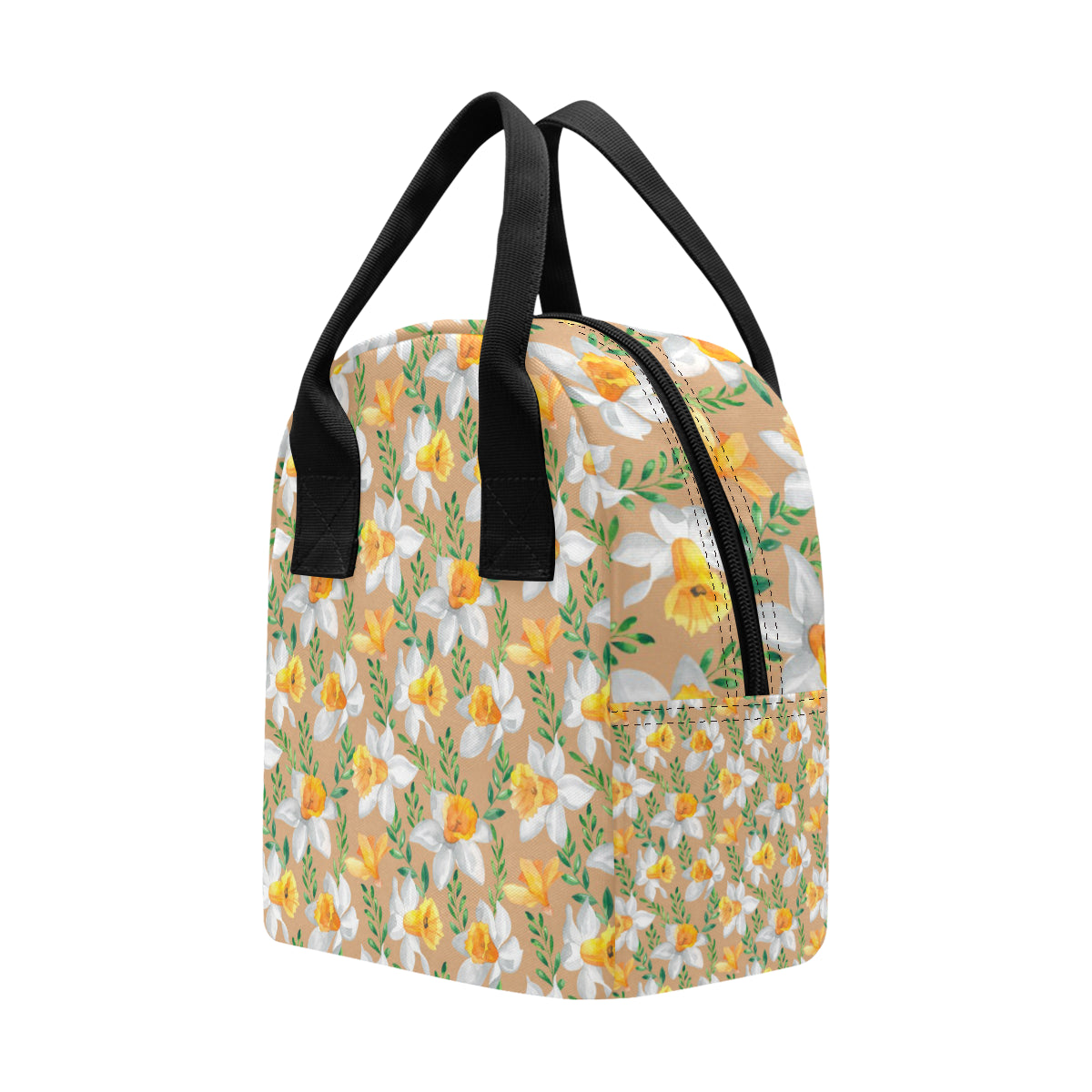 Daffodils Pattern Print Design DF04 Insulated Lunch Bag