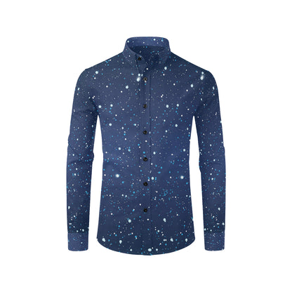 Night sky Pattern Print Design A03 Men's Long Sleeve Shirt