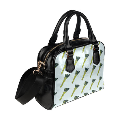 Leek Pattern Print Design 03 Shoulder Handbag