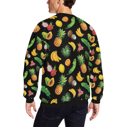 Tropical Fruits Pattern Print Design TF03 Men Long Sleeve Sweatshirt