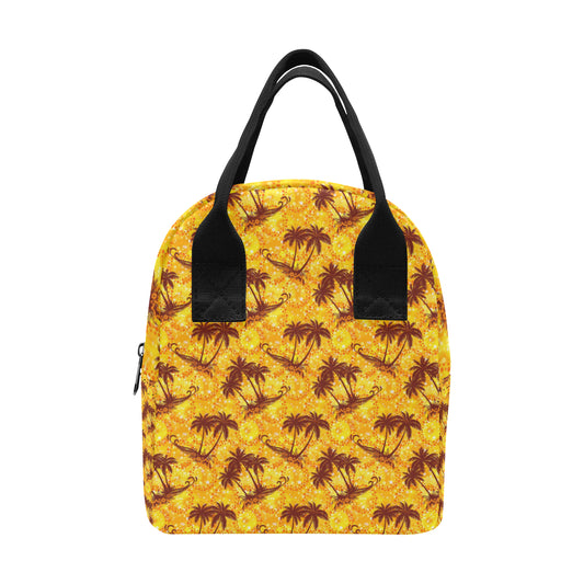 Palm Tree Pattern Print Design PT012 Insulated Lunch Bag