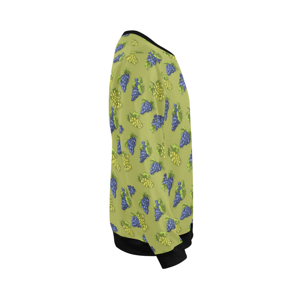 Grape Pattern Print Design GP08 Men Long Sleeve Sweatshirt