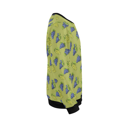 Grape Pattern Print Design GP08 Men Long Sleeve Sweatshirt