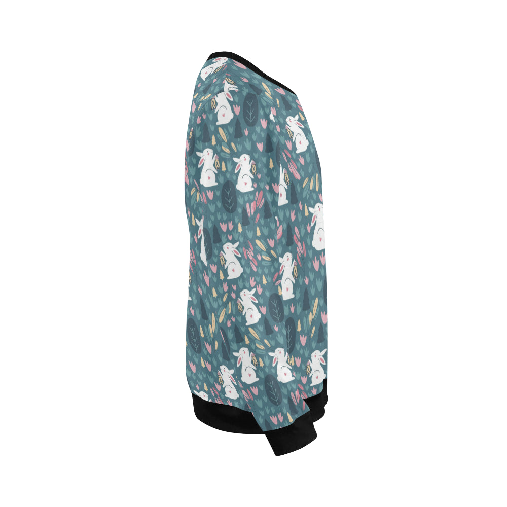 Rabbit Pattern Print Design RB013 Men Long Sleeve Sweatshirt