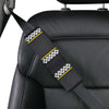 Checkered Flag Yellow Line Style Car Seat Belt Cover