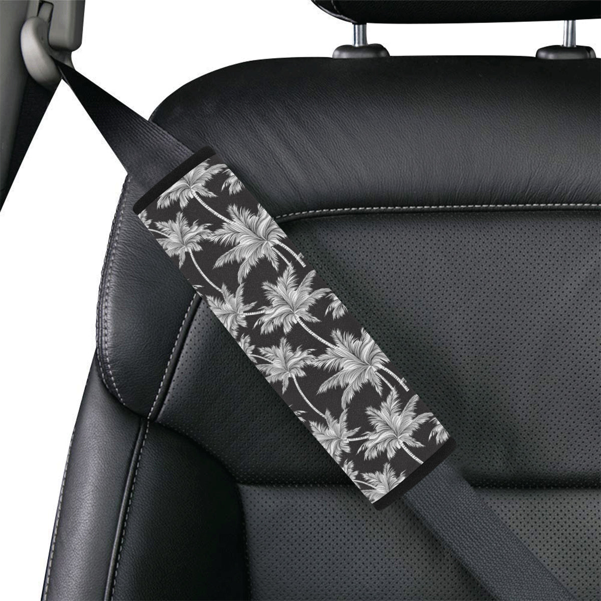 Palm Tree Pattern Print Design PT03 Car Seat Belt Cover