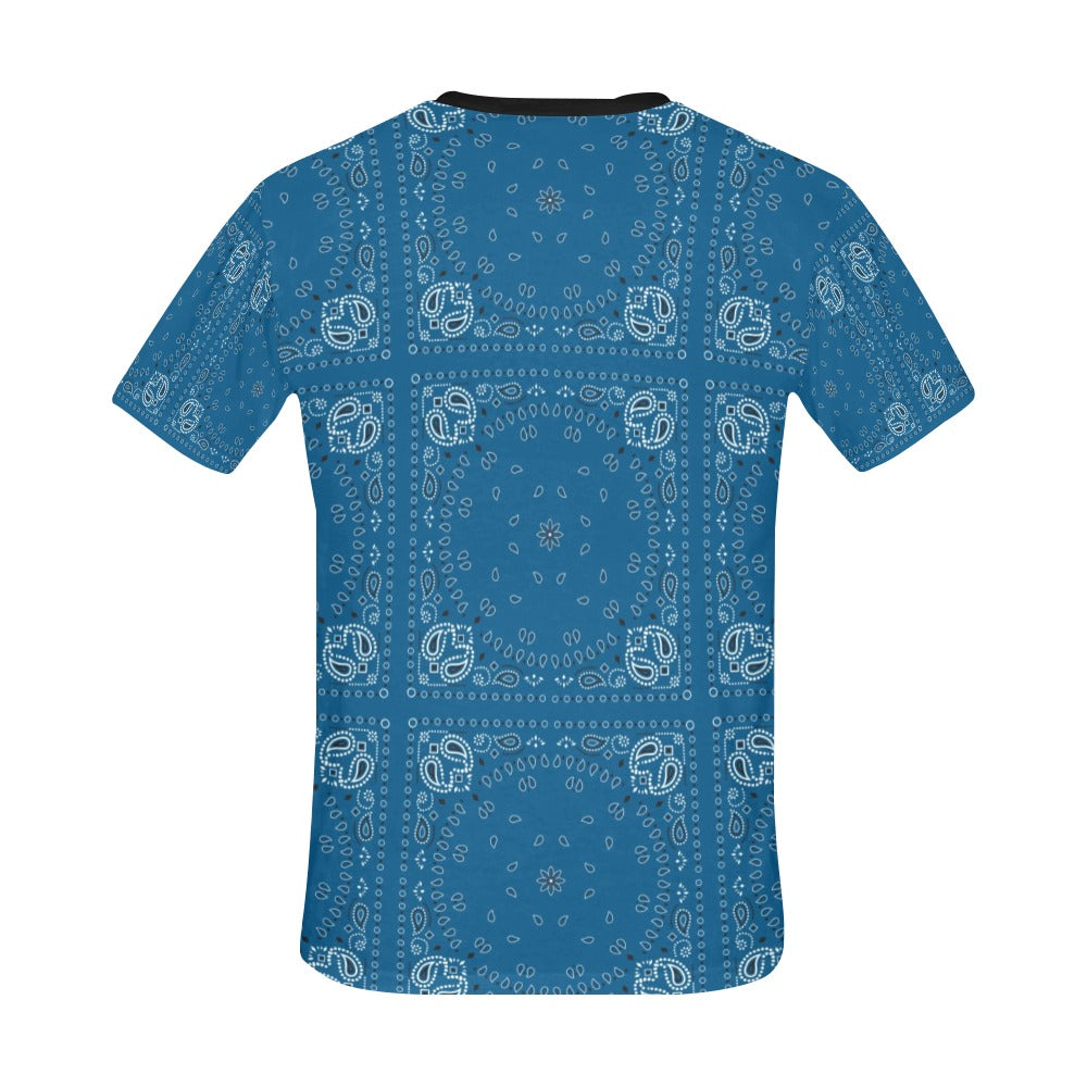Bandana Blue Print Design LKS301 Men's All Over Print T-shirt