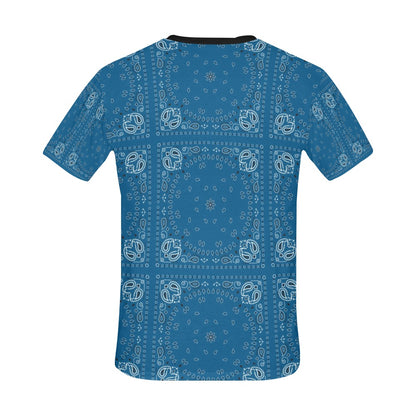 Bandana Blue Print Design LKS301 Men's All Over Print T-shirt