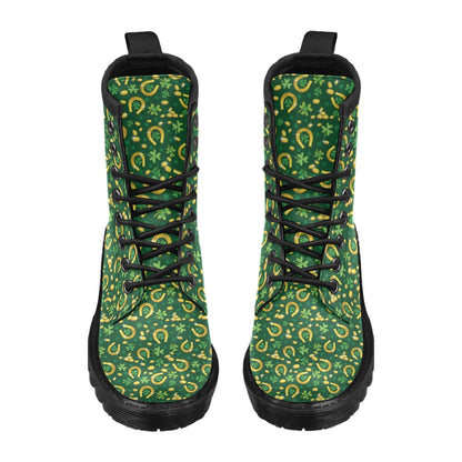 Shamrock Horse Shoes Saint Patrick's Day Print Design LKS307 Women's Boots