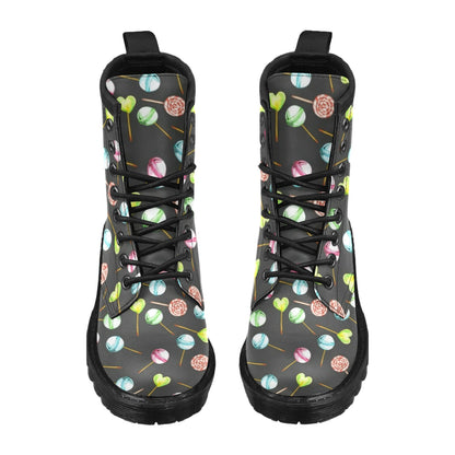 Lollipop Pattern Print Design LL02 Women's Boots