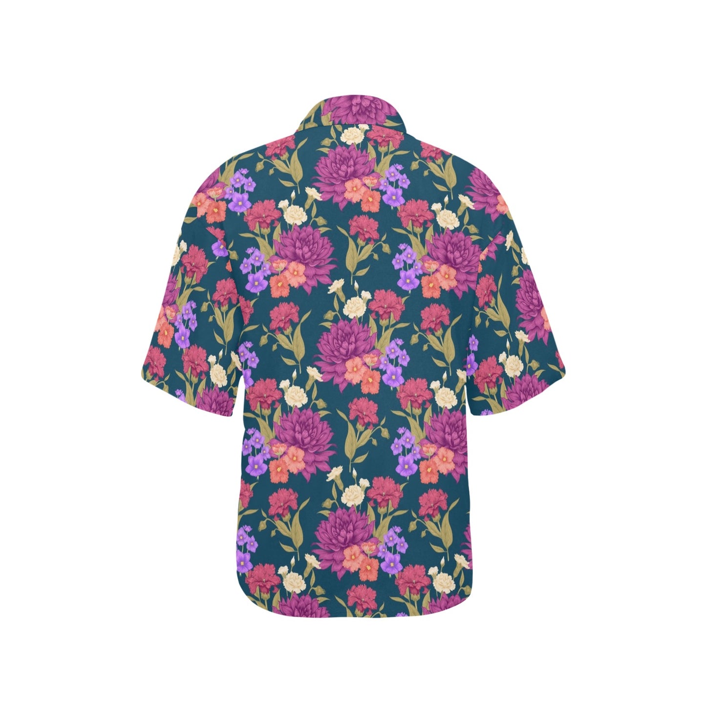Dahlia Pattern Print Design DH01 Women's Hawaiian Shirt