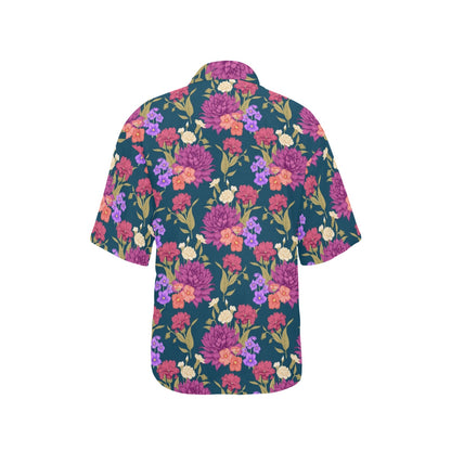 Dahlia Pattern Print Design DH01 Women's Hawaiian Shirt