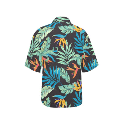 Tropical Palm Leaves Hawaiian Flower Women's Hawaiian Shirt