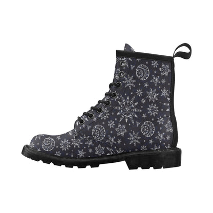 Sun Moon Pattern Women's Boots