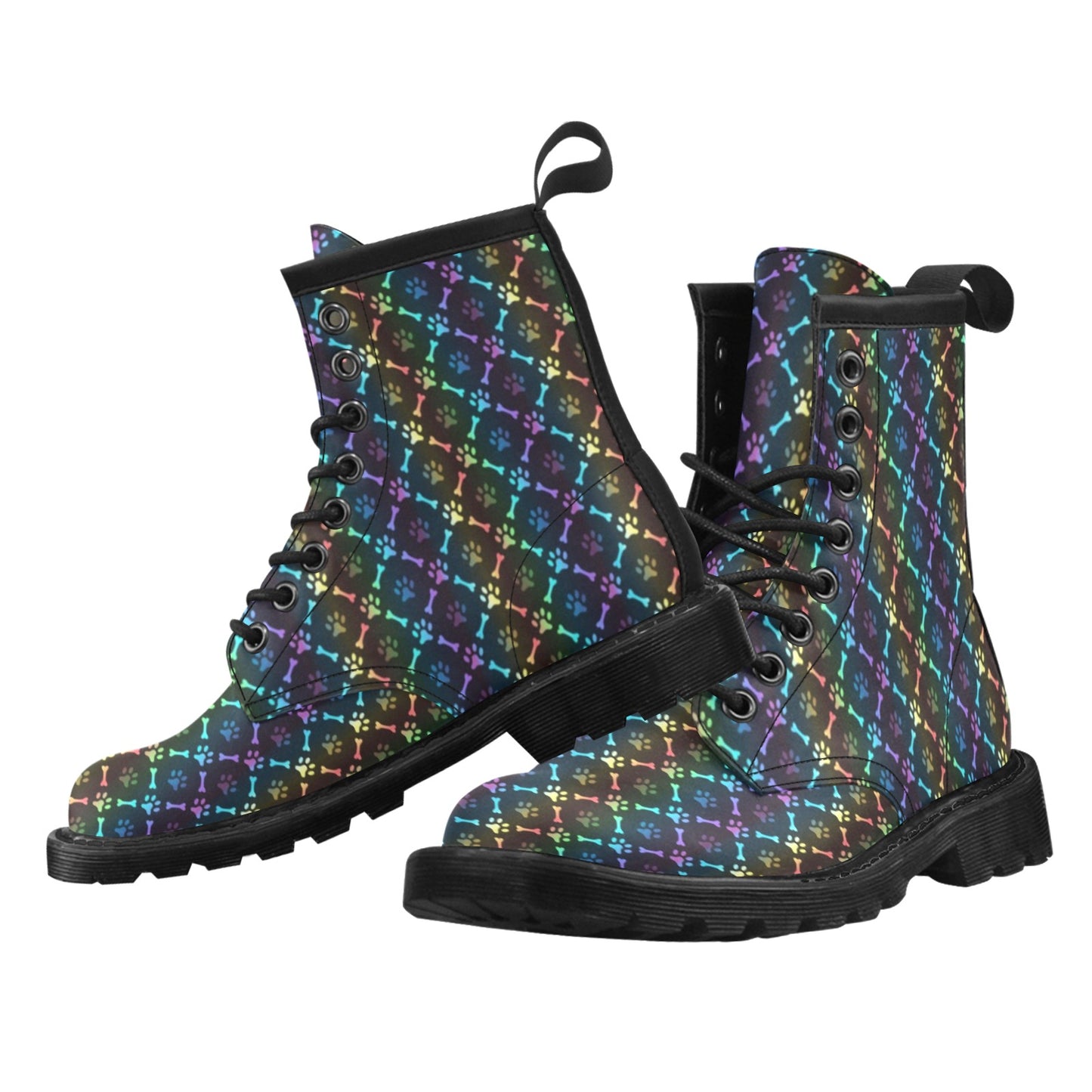 Paw Rainbow Print Women's Boots