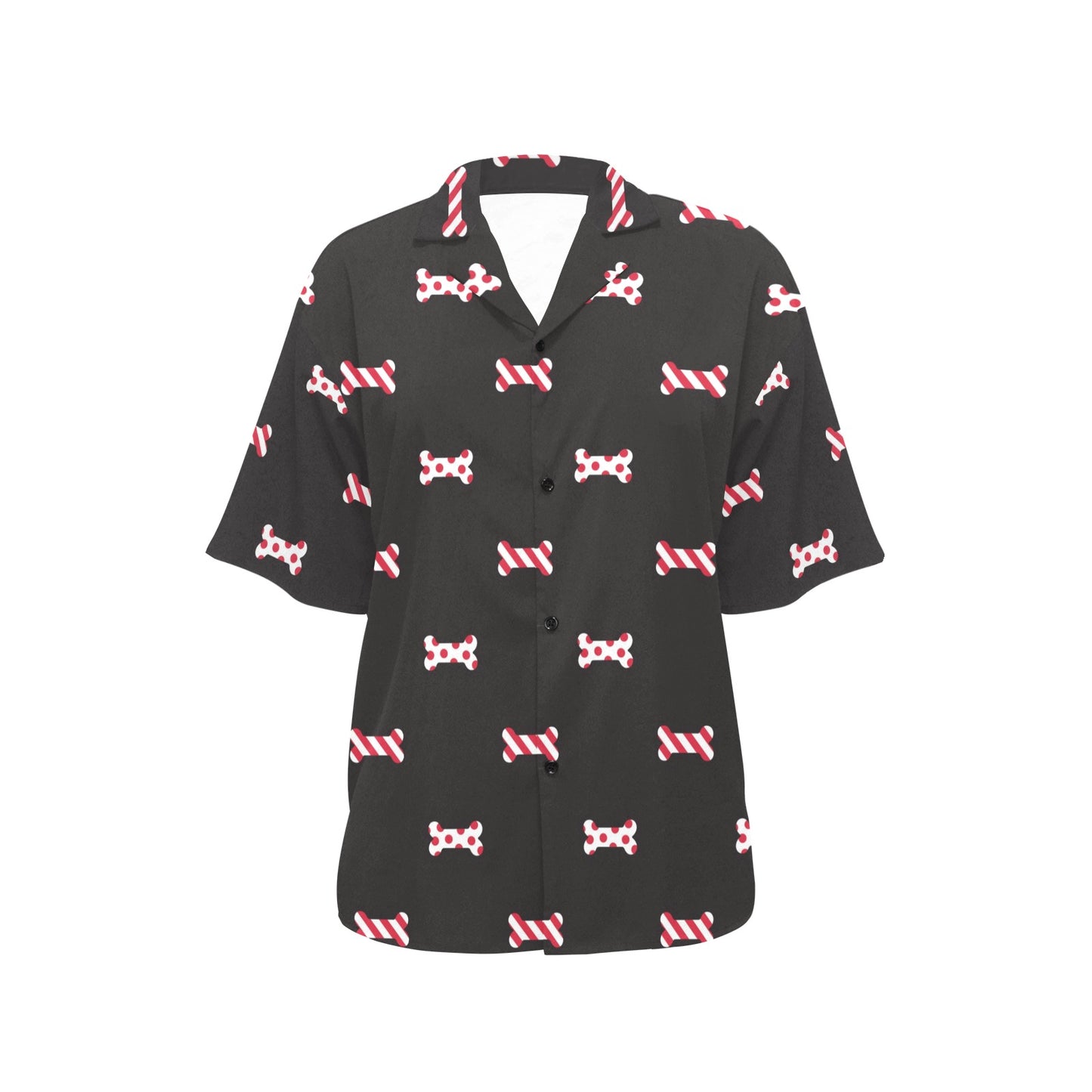 Dog Bone Pattern Print Design 04 Women's Hawaiian Shirt
