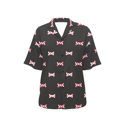 Dog Bone Pattern Print Design 04 Women's Hawaiian Shirt