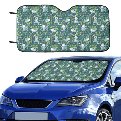 Sloth Print Design LKS304 Car front Windshield Sun Shade