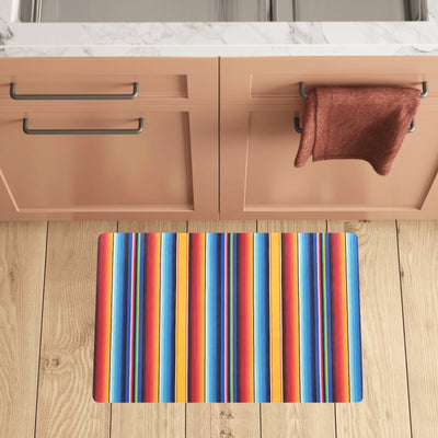 Mexican Blanket Stripe Print Pattern Kitchen Mat